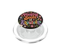 Plantando Semillas De Conocimiento Profesor Educación Floral PopSockets PopGrip para MagSafe