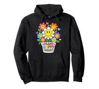 Plantar Pensamientos Felices Flores alegres Amante de Las Plantas Sudadera con Capucha