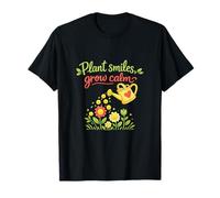 Plantar Sonrisas Crecen Calma Salud Mental Frío Vibes Camiseta
