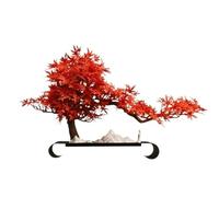 Plantas Artificiales Árbol bonsái Artificial de Interior, Arce Rojo Falso, decoración for el hogar, Mesa, Oficina, Escritorio, Dormitorio y Sala de Estar.