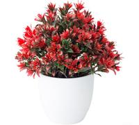 Plantas artificiales, arreglo floral de seda de 20 x 19 x 8,5 cm para decoración del hogar, plantas de imitación realistas en maceta, decoración de interiores de bajo mantenimiento, uso en sala de
