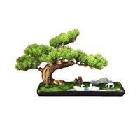 Plantas Artificiales Bonsái Artificial con Maceta, decoración Creativa for el hogar y el Escritorio. Adorno de Planta de Pino Artificial.