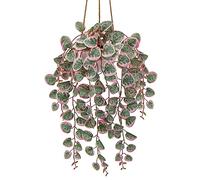 Plantas artificiales colgantes, plantas decorativas artificiales en maceta, planta artificial colgante de eucalipto, plantas de plástico de hoja de corazón para dormitorio, salón, oficina, decoración