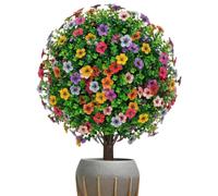 Plantas Artificiales De Para Exterior Arbusto Resistente A La Intemperie | Bola de Topiaria Artificial Arbustos Falsos Para Jardín Patio Porche Interior Decoración Del Hogar Oficina Flores
