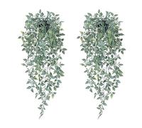 Plantas Artificiales Decorativas, 2Pcs Plantas Artificiales Colgantes con Macetas, Planta Artificial Colgante, Enredaderas Artificiales Decorativas, Falsas en Maceta para Decoración Hogar Balcón