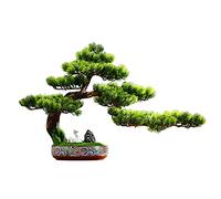 Plantas Artificiales en Maceta, bonsái, rocalla Artificial, Arena púrpura, Aplique de Maceta, Ciervo de cerámica Blanca, Estudio de Oficina