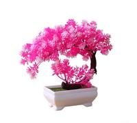 Plantas artificiales en maceta, pequeñas plantas artificiales para decoración del hogar, planta de escritorio de plástico realista de 19 cm (A)