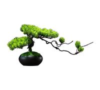 Plantas Artificiales en macetas, árbol bonsái Artificial Creativo para Oficina, Planta Falsa, Maceta de cerámica, Musgo Artificial Natural y Realista