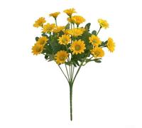 Plantas artificiales realistas para bodas, decoración del hogar para exteriores e interiores y tumbas falsas (amarillo)