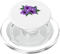 Plantas botánicas de Flor de Petunia púrpura para Hombres y Mujeres PopSockets PopGrip para MagSafe
