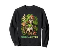 Plantas Café Esqueleto Monstera Hongo Jardinero Cafeína Sudadera