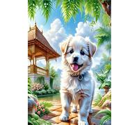 Plantas de jardín para Perros - Puzle de 200 Piezas - Rompecabezas DIY Pintura, Entretenimiento Creativo, para Adultos Mayores de 14 años Decoración del Hogar