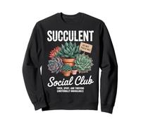 Plantas de jardinería de cactus divertidas del club social suculentas Sudadera
