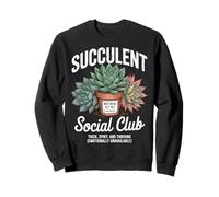 Plantas de jardinería de cactus divertidas del club social suculentas Sudadera