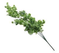 Plantas de rosas verdes artificiales colgantes de imitación, 2 piezas con mimbre, perfectas para cortinas decorativas en hogares, jardines, paredes, techos y eventos (blanco)