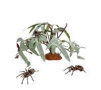 Plantas de terrario, vegetación Realista Falsa para la decoración del hábitat naturalista con Hojas Artificiales, Plantas de dragón barbudas para Tortuga Peces Gecko Chameleon Betta Rana ermita