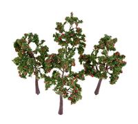 Plantas en miniatura, 10 unidades de árboles modelo de frutas rojas de 11 cm, plantas de ferrocarril, calle, tren, diseño, paisaje, jardín, paisaje en miniatura
