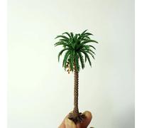 Plantas en miniatura, 10 unidades, modelo de árboles, palmeras, coco, palmera, parque, selva, paisaje, diorama, decoración, modelo de paisaje de 15 cm