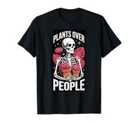Plantas Esqueleto sobre Personas suculentas góticas botánicas Camiseta