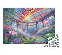 Plantas exóticas del Invernadero Victoriano Puzzle De Madera Impermeable Puzzles De 1000 Piezas Regalos para Adultos Desafiante Y Estimulante Rompecabezas Juegos Desafiantes