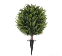 Plantas falsas al aire libre 60 cm protección UV Topiary bola con estaca resistente para decoración de porche