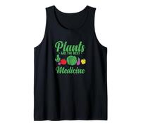 Plantas Mejor Medicina Vegetariano Saludable Camiseta sin Mangas