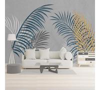 Plantas Minimalistas Hoja Mural Arte Decoración Dormitorio Sala De Estar Fondo De Tv Moderno-350Cm×256Cm