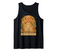 Plantas No Personas Cottagecore Mushroom Meditación Jardín Diversión Camiseta sin Mangas
