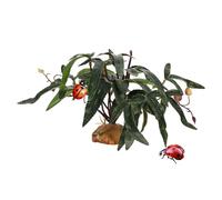 Plantas para Reptiles,Decoración Botánica Falsa Realista,Hojas Artificiales para Dragón Barbudo - para Agua Dulce Desierto Peces Tortuga Betta Gecko Leopardo Camaleón Rana Anfibio Ermitaño