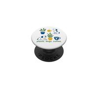 Plantas Perros Café Planta Amante per PopSockets PopGrip Adhesivo