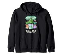 Plantas suculentas Kawaii de cactus divertidas del Social Club Sudadera con Capucha