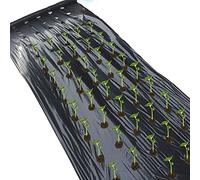 Plantas vegetales, Mantillo agrícola, película plástica preperforada de 5 agujeros, control de malezas en invernaderos, herramientas for plantar fresas y hortalizas.(0.95x10m)