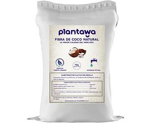 PLANTAWA Fibra de Coco Natural 70L | Sustrato para Plantas y Terrarios | Coco Sostenible Natural y Nutritivo | Retiene Humedad y Mejora Aireación