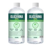 PLANTAWA Glicerina Vegetal Liquida 2x1L | 99,5% Pura | Para Hacer Jabones y Cosmética Casera | Glicerina para Secar Flores | Ingrediente Vegetal Multiuso