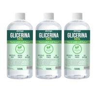 PLANTAWA Glicerina Vegetal Liquida 3x1L | Líquida 1L | 99,5% Pura | Para Hacer Jabones y Cosmética Casera | Glicerina para Secar Flores | Ingrediente Vegetal Multiuso