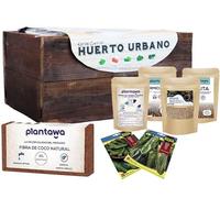PLANTAWA Kit de Siembra para Pimientos, Kit de Cultivo Completo para Huerto Urbano, Jardinera Interior para Casa, Kit Cultivo para Plantas Naturales de Pimientos