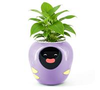 Plantbot - Plantador grande inteligente para mascotas con inteligencia artificial, pantalla de temperatura de tiempo, y base de animación expresa numerosa, para decoración de interiores, regalos