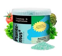 PLANTEMUS Abono Huerto Complete para Tomates, Fresas, Hortalizas y Verduras, Abono para Cosechas Abundantes, Fertilizante Granulado Azul de Fácil Aplicación (5 KG)