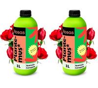PLANTEMUS Abono Rosales, Fertilizante Líquido de Rápida Absorción con Nutrientes esenciales para una Floración Vistosa y Abundante (1 L) (Paquete de 2)