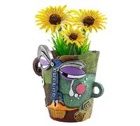 Planter de resina - Elegant Creative Pots, Funny Face Flower Pot | Reliable Colorful Abstract Sculptural Home & Garden Decor, Handmade Artistic Planter Head With Modern Aesthetic Design