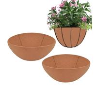Planter Liner, Fabric Flower Basket Liners, 12x12x5.1in/ 14x14x6.3inches/ 16x16x7.5 Inches Set of 3 Pre Cut Round Planter Insert for Outdoor Garden Planting Landscaping