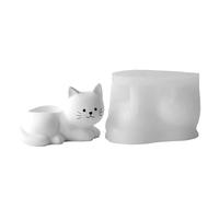 Planter Mold - 3D Animal Epoxy Plaster Clay, Cute Cat Concrete Flower Pot Molds, For Plaster Clay, Candle, Pen, Holder, Home, Party, Arts, Crafts, Family, Friend, Creative, 9.7x8.5x6.8cm