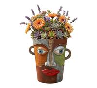 Planter Pot Desk Decor Features A Funny Abstract Face Design. Made