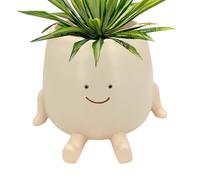 Planter Pot Succulents and Cactus -Indoor Outdoor, Resin Cute Flower Head, Small Rocking Chair Flowe Pots Pot Ideas for Mother and Christmas with Drainage Hole