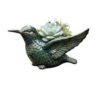 Planter Pots Set - Resin Hummingbird Decorative Plant Containers, Garden Flower Pot Display Set, Size For Plant Use, Durable Resin Material Build, Floral Arrangement System, Home Garden Decor Purpose