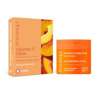 PLANTIFIQUE Almohadillas Exfoliantes con Cúrcuma - Rejuvenecimiento y Limpieza Facial - 60 piezas & Mascarilla Facial Coreana - Hidratante y Rejuvenecedora - 5 Unidades