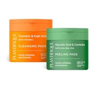 PLANTIFIQUE Almohadillas Exfoliantes Coreanas 60 piezas & Almohadillas Exfoliantes con Cúrcuma- Rejuvenecimiento y Limpieza Facial - 60 piezas