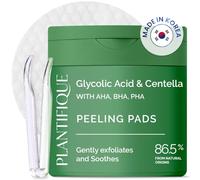 PLANTIFIQUE Almohadillas Exfoliantes Coreanas 60 piezas, con Niacinamida, Acido Glicólico, CICA, AHA, BHA, PHA para Renovación Suave de la Piel - Korean Skincare Toner Pads - Envase rellenable