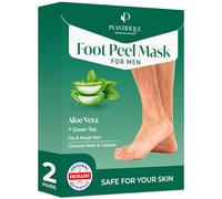 PLANTIFIQUE Calcetines Exfoliantes para Hombres, 2 Pares - Mascarilla Peeling Quita Callos para Pies Secos y Agrietados (con Aloe Vera)