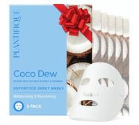 PLANTIFIQUE Mascarilla Facial Coreana - 5 Unidades con Coco, Ceramida NP y Ácido Hialurónico - Hidratante y Nutritiva - Korean Daily Face Mask